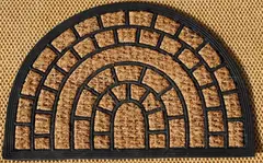 Alfombra Fácil de Limpiar Felpudo De Entrada Coco Y Goma Medialuna 40x60cm - JHUMAX
