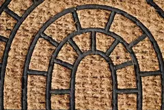 Alfombra Fácil de Limpiar Felpudo De Entrada Coco Y Goma Medialuna 40x60cm - tienda online