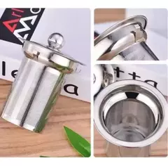 Tetera de Vidrio 350 ML C/Filtro Infusor y Tapa de Acero base cuadrada - comprar online