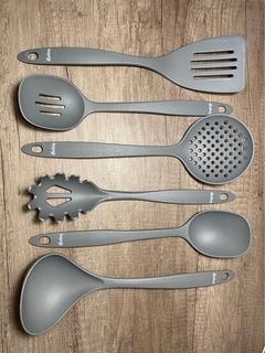 Set X6 Utensilios Nylon + Vaso Contenedor Cocina Hudson en internet