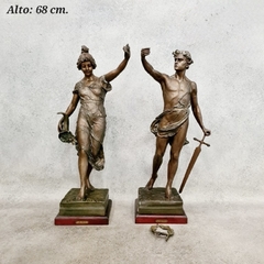 Par de petit bronce 68cm - comprar online