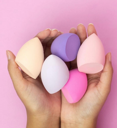 Esponja Chanfrada Para Maquiagem - Beleza Real Makeup