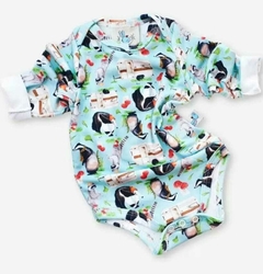 Body Manga Longa - Acampamento Animal