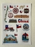 Cartela de Stickers Chile A Prova da Agua A5 - comprar online