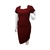 VESTIDO TUBINHO SOCIAL - Bordo
