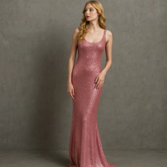 Vestido Emily Rosa Paillete - comprar online