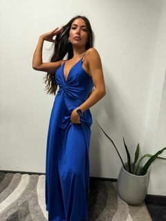 Vestido Azul Francia Lina by Alma - comprar online