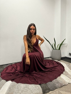 Vestido Bordo Lina by Alma - comprar online