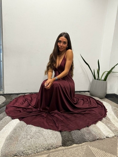 Vestido Bordo Lina by Alma en internet