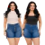 Kit 2 Shorts Jeans Femininos Plus Size Lavagens Clara