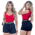 Imagem do Kit 2 Short Jeans Feminino Cintura Alta com Cinto Cores
