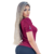 Blusa Feminina Gola Lisa Vinho com Detalhe na Manga - comprar online
