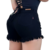 Kit 2 Shorts Jeans Femininos Barra Desfiada Lavagens