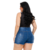 Short Jeans Feminino Plus Size Lavagem Clara Barra Desfiada - comprar online