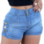 Short Jeans Feminino Cintura Alta Botões Laterais com Lycra - Just Jeans