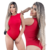 Body Feminino Malha Ribana Vermelho Regata Lisa na internet