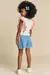 Conjunto de Blusa Boxy em Malha Textura e Shorts em Jeans Arkansas. (Acompanha Bolsa) 75865 Kukiê - comprar online