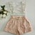 Conjunto Infantil Feminino com cropt e Shorts