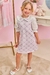 Vestido em molecotton e tricoline