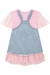 Conjunto de Blusa em Canelado e Salopete em Jeans Arkansas e Tule 75810 Kukiê - loja online