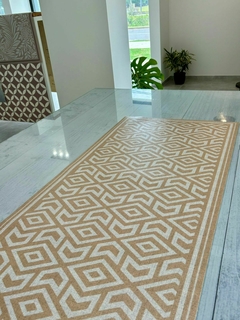 Diseño Rabat beige con lino (0.59 x 1.27) - comprar online