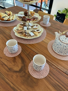 plato de sitio diseño simil yute X 6 UNIDADES - comprar online