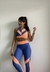 Imagem do Conjunto Calça e Cropped Bicolor Recortes | Poliamida