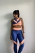 Conjunto Calça e Cropped Bicolor Recortes | Poliamida - comprar online