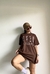 Camiseta Oversized Marrom