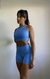 Conjunto Bermuda e Short | Costas Trançadas | Azul Bebê       - comprar online