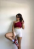 Cropped Um Ombro Só - Vinho - ANND FIT