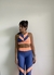 Conjunto Calça e Cropped Bicolor Recortes | Poliamida - loja online