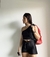 Cropped Um Ombro Só - Preto - loja online