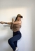 Calça legging com cós ajustável - Preta na internet