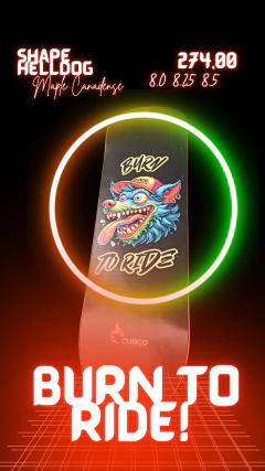 Shape Cusco Skateboarding Hell Dog V– Hard Maple Canadense