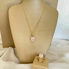 CONJUNTO QUARTZO ROSA - 2 Peças