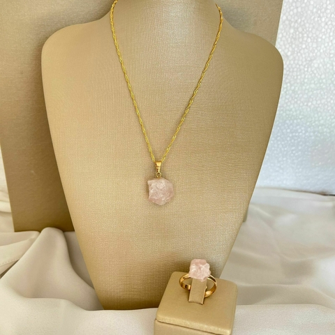 CONJUNTO QUARTZO ROSA - 2 Peças