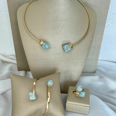 CONJUNTO ÁGUA MARINHA - 3 Peças