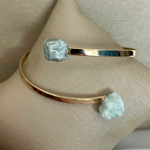 BRACELETE DUO ÁGUA MARINHA