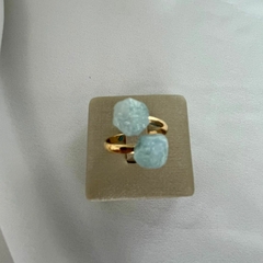 ANEL DUO ÁGUA MARINHA - comprar online