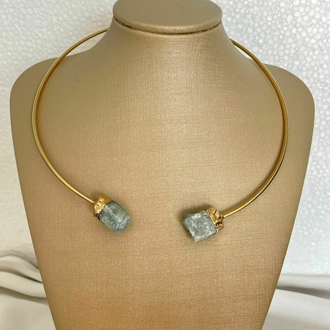 CHOCKER DUO ÁGUA MARINHA