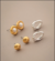 SET X3 ARETES PERLA - GOLD