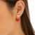 ARETES DUO CORAZÓN BY JOSE Y CAMI - ROJO