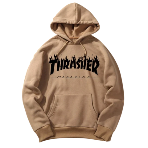 MOLETOM THRASHER COM CAPUZ FLAME