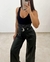 Pantalón wide leg engomado