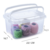 Kit 2 Caixas Organizadoras C/ Travas e Alça ALTA 2,6 L e 6,2 L Transparente de Plástico Brinquedos Roupas Livros