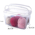 Kit 2 Caixas Organizadoras C/ Travas e Alça ALTA 2,6 L e 6,2 L Transparente de Plástico Brinquedos Roupas Livros - Lelufe Festa II