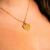 Colar de Aço Inoxidável  Coração Dourado