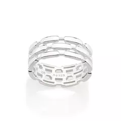 Anel pulseira relógio em Prata 925