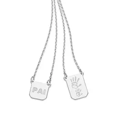 Escapulário Pai e Filho Personalizável Prata 925